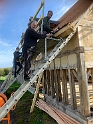 20191019 Starting work on roof slates at Le Boquet 04