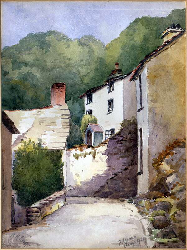 19760000 192808 POLPERRO BLANCHE LONG (née Davys) Watercolour from Wildred Long's estate-Edit