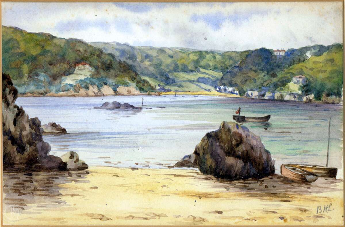 19760000 192808c ESTUARY 2 BLANCHE LONG (née Davys) Watercolour from Wildred Long's estate-Edit