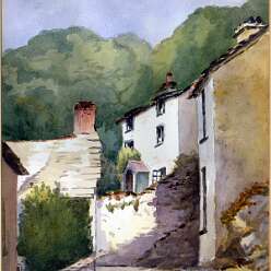 19760000 192808 POLPERRO BLANCHE LONG (née Davys) Watercolour from Wildred Long's estate-Edit