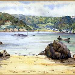 19760000 192808c ESTUARY 2 BLANCHE LONG (née Davys) Watercolour from Wildred Long's estate-Edit