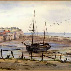 19760000 1928c HARBOUR BLANCHE LONG (née Davys) Watercolour from Wildred Long's estate-Edit