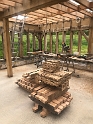 20190429 Crown posts and uprights being prepared 02