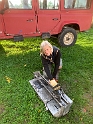 20191019 Starting work on roof slates at Le Boquet 02