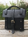 20160823 LEATHER SATCHEL With 8 Studs 3 straps 1 buckle 1 handle for CAL 11