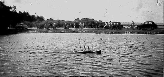 19540000c GUY S. LONG's 'DRAKE' (built 1901) at Poole or Bournmouth perhaps CAL in crowd