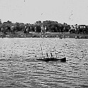 19500000s G S LONG Drake + GSL's car beyond Poole Park fresh water lake 2