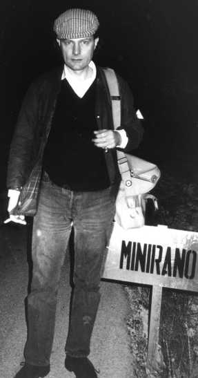 Christopher Long on a mined road near Sibernik in 1991.