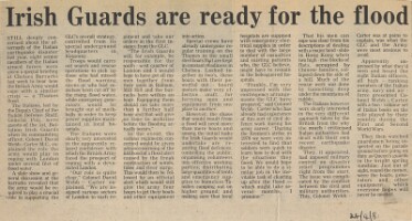 19810424 IRISH GUARDS READY FOR LONDON FLOOD CN
