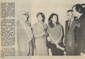 19810612 ACTRESSES VIRGINIA MCKENNA JESSICA BENTON ANTIVIVISECTION CN