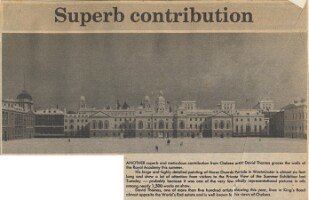 19830603 ARTISY DAVID THOMAS HORSE GUARDS PARADE ROYAL ACADEMY SUMMER EXHIBITION CN