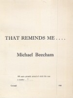 19830804c THAT REMINDS ME MICHAEL BEECHAM AUTOBIOGRAPHY CAL EDITOR