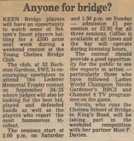 19830819 YOUNG CHELSEA BRIDGE CLUB NICOLA GARDENER CN