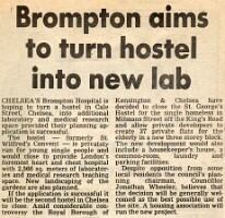19830909 BROMPTON HOSPITAL TO TURN ST WILFREDS CONVENT INTO A HOSTEL CN