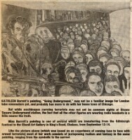 19830909 KATHLEEN BARRETT GOING UNDERGROUND CHENIL GALLERIES CN