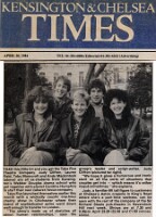 19840420 TAKE FIVE THEATRE COMPANY WEBBER DOUGLAS JUDY CLIFTON Friend of CAL KCT