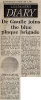 19840515 DE GAULLE BLUE PLAQUE CARLTON GARDENS FREE FRENCH ES