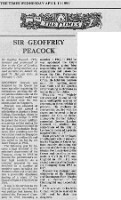 19910410 THE TIMES GEOFFREY PEACOCK TT