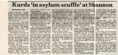 19930516 THE OBSERVER (IRISH) Kurds In Asylum Scuffle TO