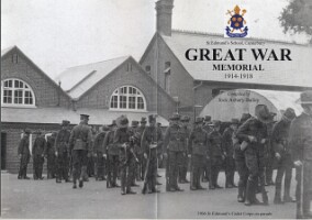 20140800 ST EDMUND'S SCHOOL GREAT WAR MEMORIAL Jock Asbury-Bailey Inscribed acknowledging SRL help 01